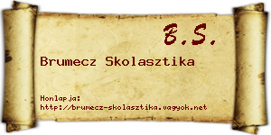Brumecz Skolasztika névjegykártya